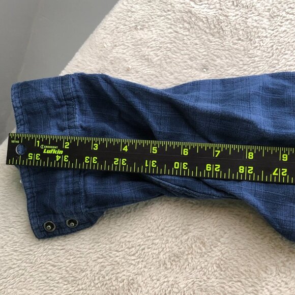 Columbia Mens Shirt Size XXL Long Sleeve Button Up Plaid Flannel Casual Blue - Picture 5 of 15